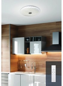 Biele stmievateľné LED stropné svietidlo na diaľkové ovládanie 38,5x38,5 cm Calipso – Candellux Lighting