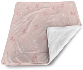 Sablio Deka pre bábätko Biele a ružové kvety - 80x100 cm