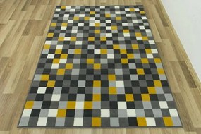 Koberec Luna 503629/89915 štvorce žltý