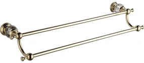 Mexen Estela dvojitý vešiak na uteráky, zlatá - 7011525-50