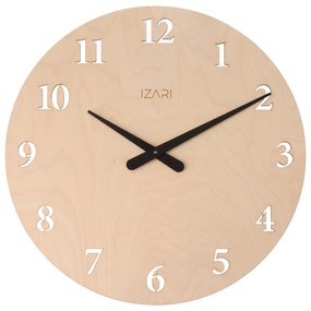 IZARI brezové numerické hodiny 50 cm - čierne ručičky