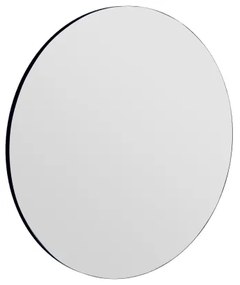 Nástenné zrkadlo ZEOS pr. 70 cm čierna