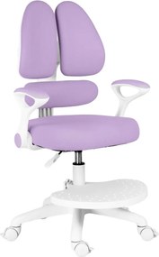 Detská rastúca stolička Neoseat KIDDY TWO — látka, prateľný poťah, fialová