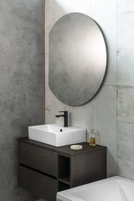 Sapho Sapho, DARA CUT LED podsvietené zrkadlo 20W, ø 100x90cm, vykurovacia fólia, 30562CI