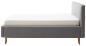 Svetlosivá čalúnená jednolôžková posteľ bez roštu 120x200 cm Mattis – Meise Möbel