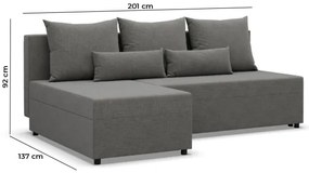 Rohová rozkladacia sedačka FERMO Kronos béžová