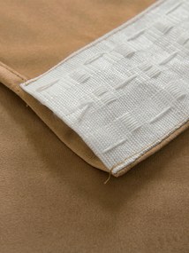 Zamatové zatemňovacie závesy Cesar hnedé - 140 x 250 cm (2ks) - riasiaca stuha