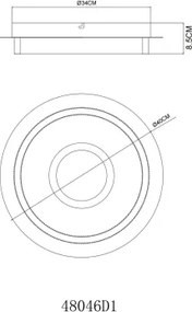 Globo 48046D1 - LED stropné svietidlo ZARA LED/24W/230V 3000K pr. 40 cm