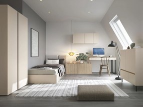 Písací stôl s komodou LUCA S10 - béžová