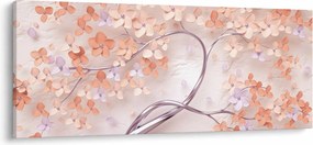 Obraz koralových kvetov stromu - abstrakt (120x50 cm)