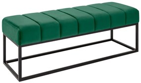Dizajnová lavica Halle 110 cm zamat - smaragdová zelená