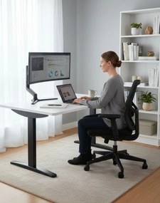 Grospol - Nastaviteľný písací stôl Alto 102 Black 120 cm