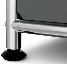 Kovová komoda »CN3« s 2 výklopnými priečinkami a 2 zásuvkami, sivá