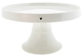 Cake stand white/Heart BL 23x12xcm