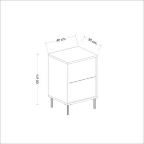 Nočný stolík IMAJ 60x40 cm antracit