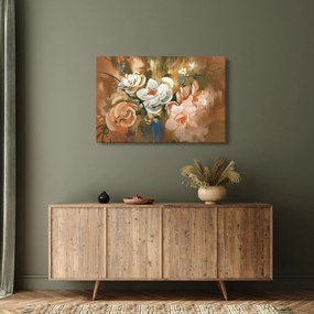 Obraz - Maľovaná kytica kvetov (90x60 cm)