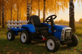 Elektrické autíčko Traktor s prívesom NV-X611 modré
