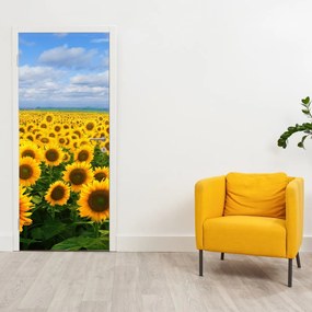 Fototapeta na dvere - Slnečnicové pole (95x205cm)