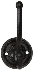 Hnedý nástenný liatinový háčik - 6 * 6 * 13 cm