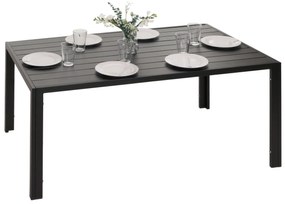 Záhradný stôl HWC-N40, hliník, 140x80cm - antracit
