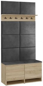 Bestent Predsieňová stena vešiaková Sonoma/ Grey 100x213x37cm