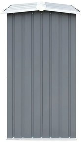 Záhradná kôlňa na drevo z pozinkovanej ocele 172x91x154 cm sivá