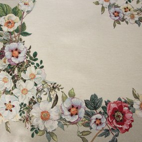 GOBELÍNOVÝ OBRUS NATUR 140X180 CM KVETY