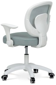 Detská pracovná stolička DINO — sieť / látka, mentolová