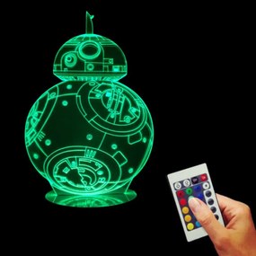 3Dmix 3D-MTV009 - Motív pre 3D LED nočnú lampu - Droid (Star Wars)