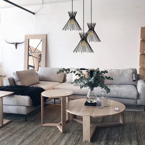 Čierne závesné svietidlo s kovovým tienidlom ø 63 cm Kirpi – Opviq lights