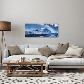 Obraz hôr s hviezdnou oblohou (120x50 cm)
