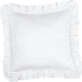 Vankúš s volánom biela 40x40cm