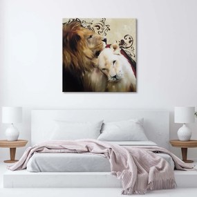 Obraz na plátně Lvi Zvířata - 60x60 cm