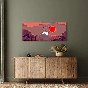 Obraz - Ilustrácie hory Fuji (120x50 cm)