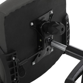 Kancelárska otočná stolička NERO — látka, sivá