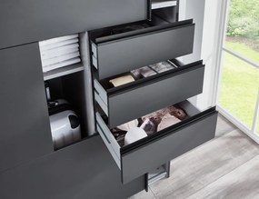 Šatníková skriňa so zrkadlom Saigon 270 cm, grafit