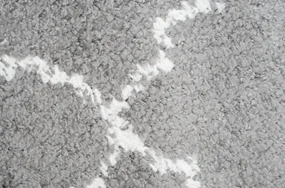 Huňatý šedý vzorovaný behúň Šírka: 100 cm | Dĺžka: 200 cm