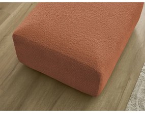 Oranžová podnožka z textílie bouclé Tina – Bobochic Paris