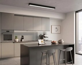 LED Prisadený/luster na lanku LED/44W/230V 4000K 120 cm čierna