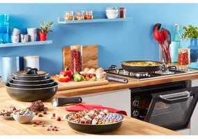 Tefal - Sada riadu 10 ks INGENIO EASY COOK & CLEAN BLACK