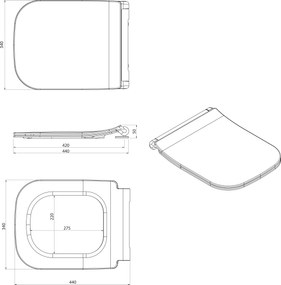 Isvea Isvea, VEA WC sedátko SLIM, Soft Close, Easy Take, biela, 40Z10200I-S