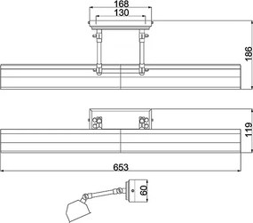 Elstead CHAWTON-PLL-BLK - Svietidlo na obrazy CHAWTON 4xE14/40W/230V čierne