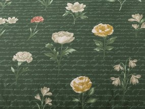 XPOSE® Bavlnené Renforcé obliečky LESNÁ BOTANIKA DUO - biele/tmavo zelené