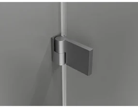 Mexen Lunar-B Duo výklopný sprchový kút 95 x 95 cm, číre sklo, brúsený grafit, 832-095L-095P-66-00