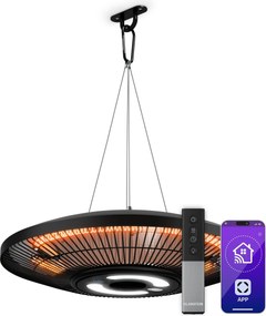 Klarstein LumiHeat infračervené stropné vykurovanie | 2000 W | 15 m² | LED svetlo | 42 cm x 42 cm