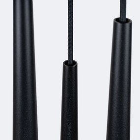 Závesné svietidlo Bliss, 3x čierne kovové tienidlo, o