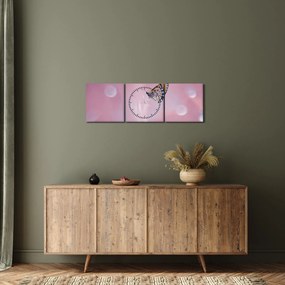 Obraz - Motýlik (s hodinami) (90x30 cm)