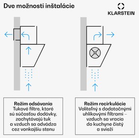 Klarstein Eleonora 90, digestor, 90 cm, nastenný, 426 m³/h, dotykový panel, LED, A++, čierny