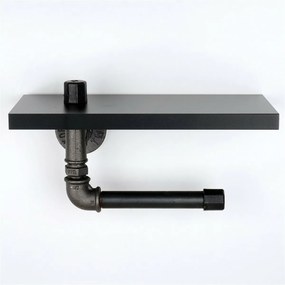 Držiak toaletného papiera Boruraf 239, čierna/strieborná