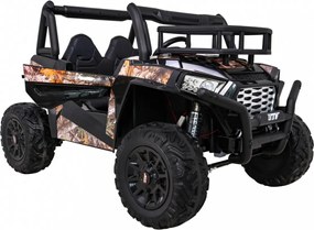 Ramiz Buggy UTV Off-roader pre deti čierna + diaľkové ovládanie + nosič batožiny + pomalý štart + EVA + MP3 LED